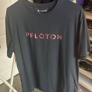 Peloton X Fourlaps Dark Heather Blue Tshirt size Medium